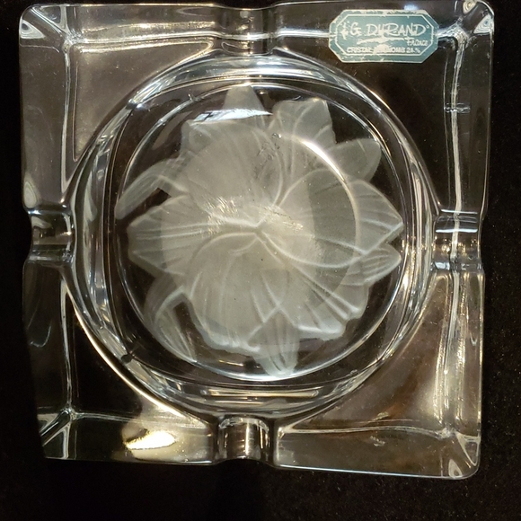 French Crystal Ashtray 1980 Durand France - Picture 4 of 4